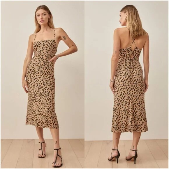 Reformation Dover Dress Bobcat - Size 4 - Picture 1 of 8